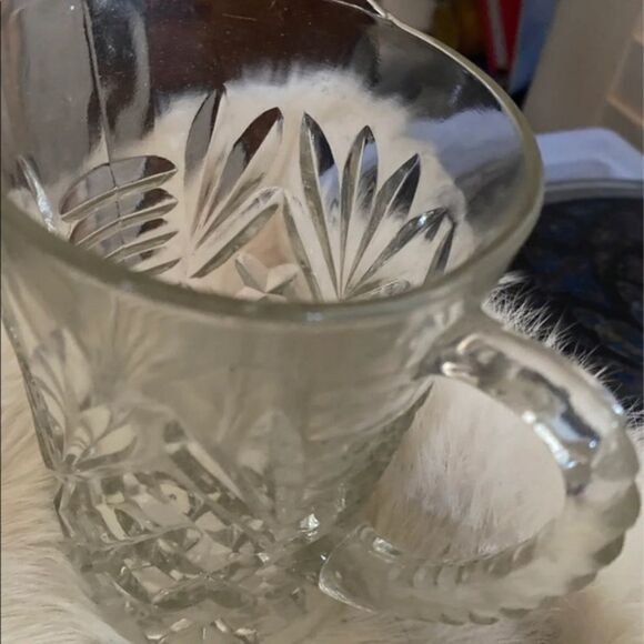 Vintage EAPG 1950s Syup pitcher with quilted diamond, diamond cut pattern - Picture 2 of 6